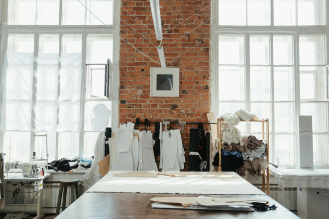 A setup in a textiles factory