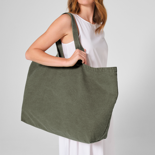 W348 Garment Dyed Oversized tote bag