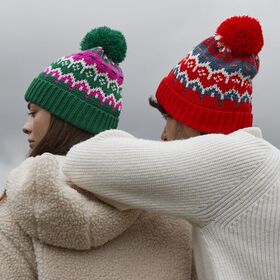 A Man and woman wearing beanies