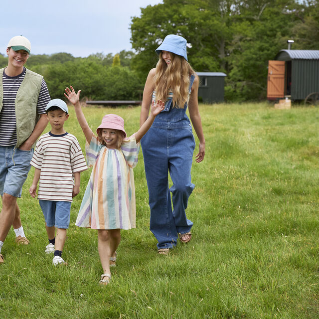 Lifestyle Imagery of Kids and Adults wearing caps and bucket hats